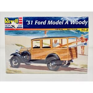 Revell Monogram '31 Ford Model A Woody 1:25 Plastic Model Kit 85-7637 New Sealed